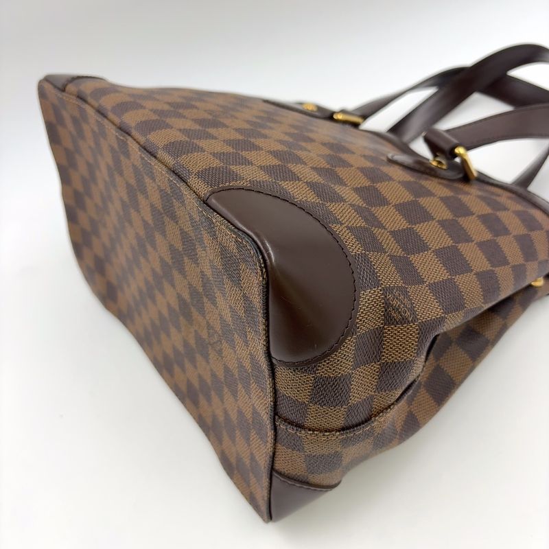 Louis Vuitton Hampstead PM Damier Ebene Damier Ebene Leather × PVC Brown Tote
