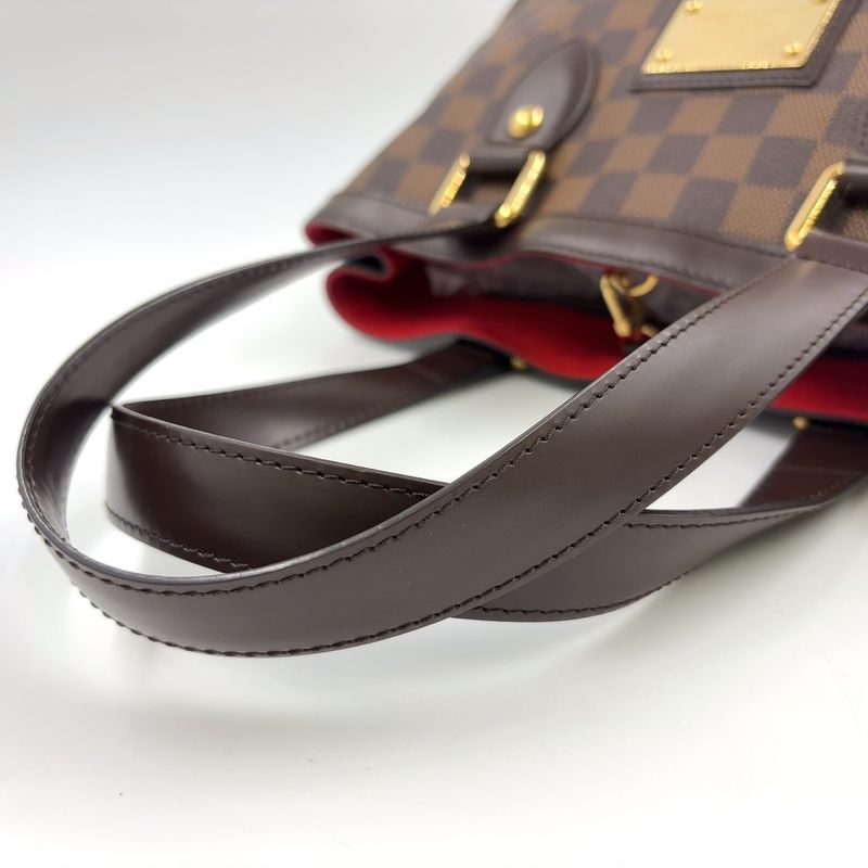 Louis Vuitton Hampstead PM Damier Ebene Damier Ebene Leather × PVC Brown Tote