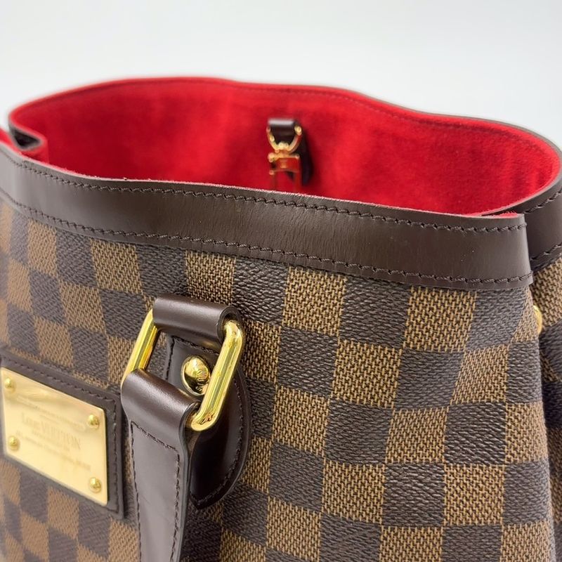 Louis Vuitton Hampstead PM Damier Ebene Damier Ebene Leather × PVC Brown Tote