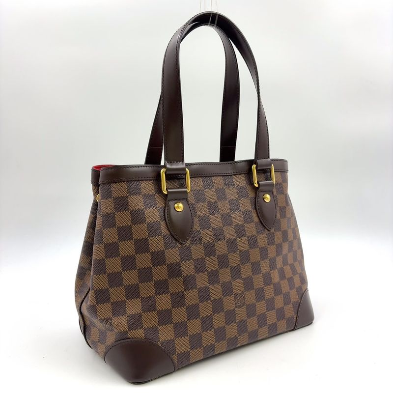 Louis Vuitton Hampstead PM Damier Ebene Damier Ebene Leather × PVC Brown Tote