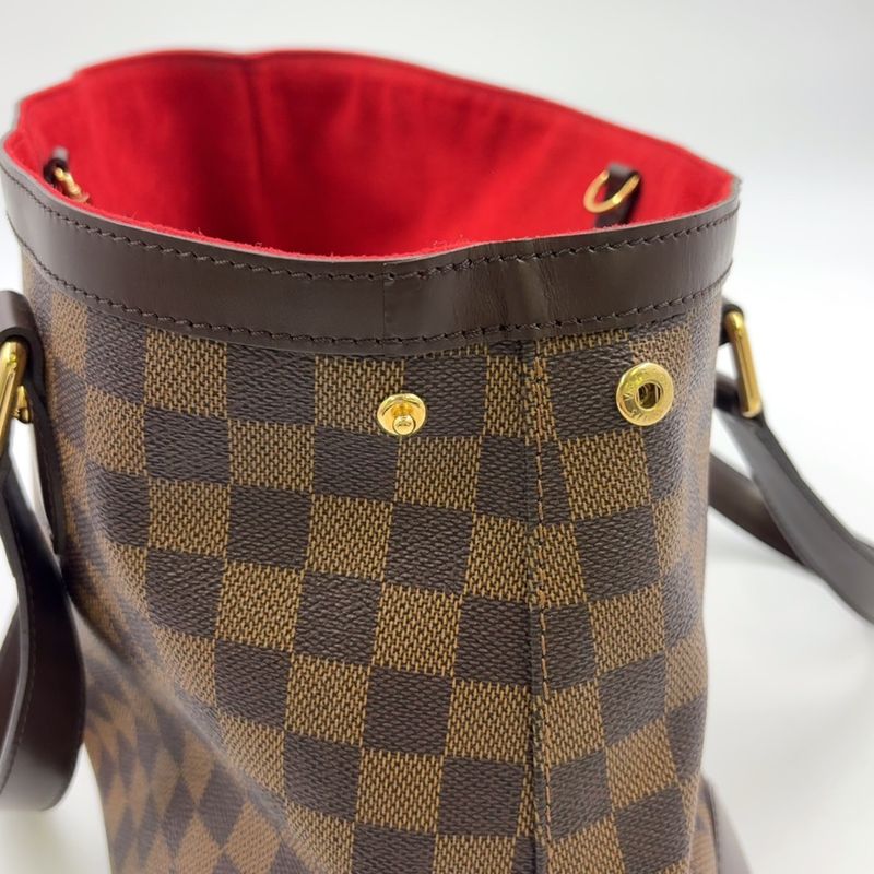 Louis Vuitton Hampstead PM Damier Ebene Damier Ebene Leather × PVC Brown Tote