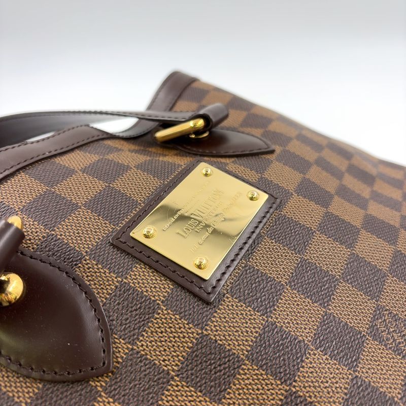Louis Vuitton Hampstead PM Damier Ebene Damier Ebene Leather × PVC Brown Tote