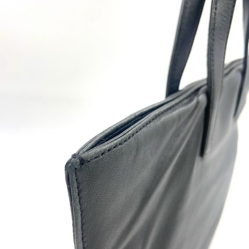 Loewe Anagram Leather Black Tote Bag Silver 050609