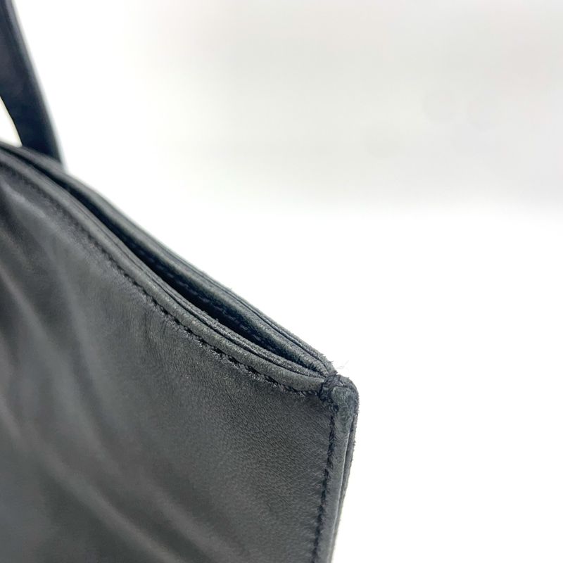 Loewe Anagram Leather Black Tote Bag Silver 050609