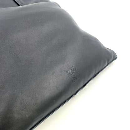 Loewe Anagram Leather Black Tote Bag Silver 050609