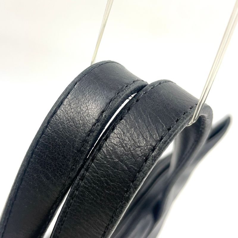 Loewe Anagram Leather Black Tote Bag Silver 050609