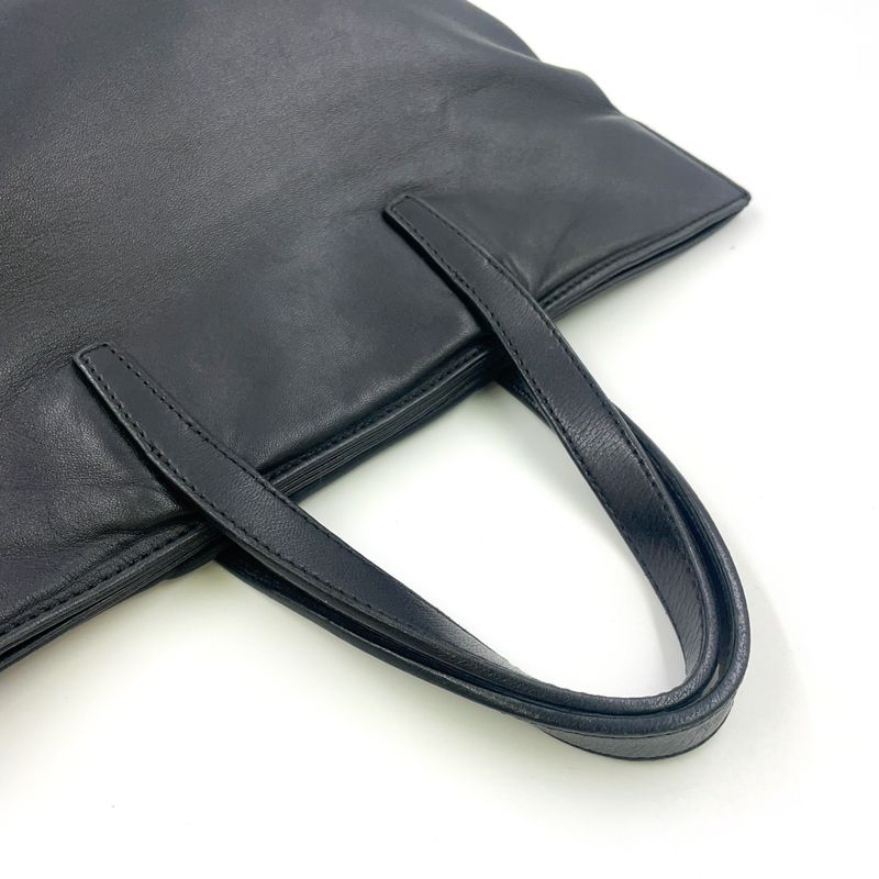 Loewe Anagram Leather Black Tote Bag Silver 050609