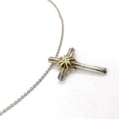 Tiffany & Co Signature Cross Sv925 Silver Necklace Silver
