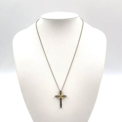 Tiffany & Co Signature Cross Sv925 Silver Necklace Silver