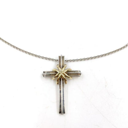 Tiffany & Co Signature Cross Sv925 Silver Necklace Silver