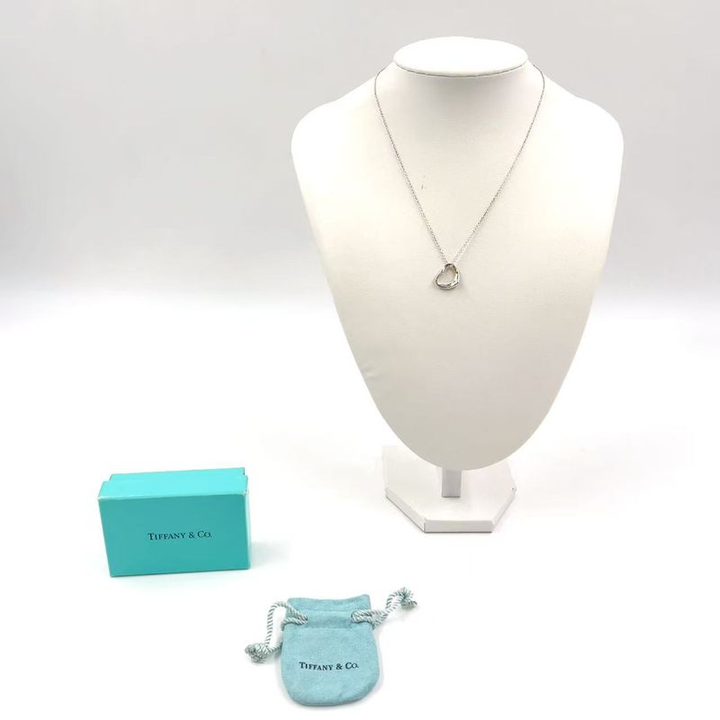 Tiffany & Co Open Heart Ag925 Silver Necklace