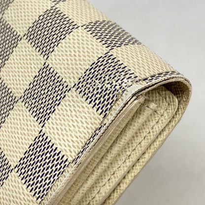 Louis Vuitton Damier Azure Portefeuille Sarah N61735 White Women's