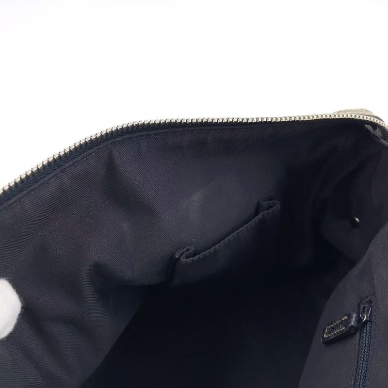 Gucci Sherry Line GG Canvas Leather X Canvas Multicolor Handbag Silver 145759