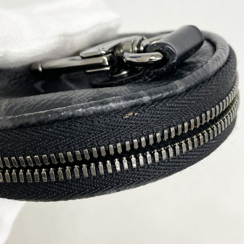 Louis Vuitton Pouch Monogram Eclipse Porte Cles Round M62796 Black Men's