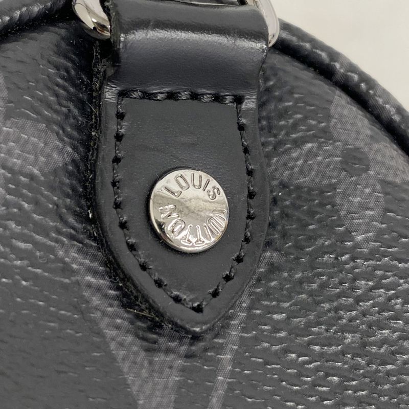 Louis Vuitton Pouch Monogram Eclipse Porte Cles Round M62796 Black Men's