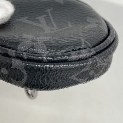 Louis Vuitton Pouch Monogram Eclipse Porte Cles Round M62796 Black Men's