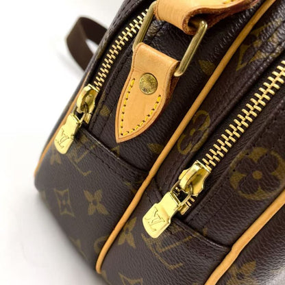 Louis Vuitton Reporter PM Monogram Leather × PVC Brown Shoulder Bag Gold M45254