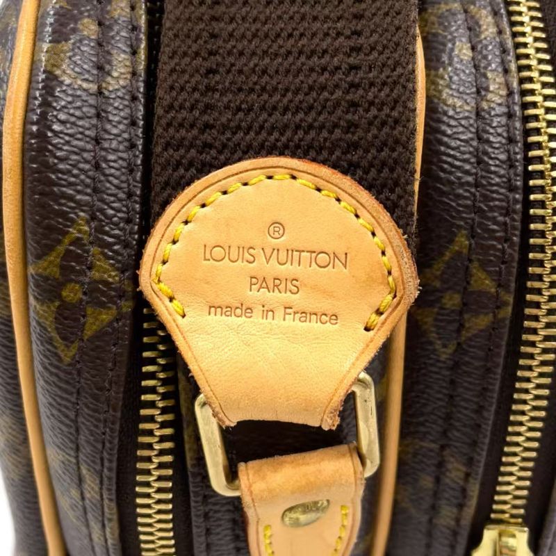 Louis Vuitton Reporter PM Monogram Leather × PVC Brown Shoulder Bag Gold M45254