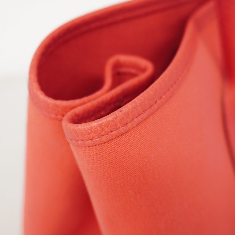 Hermes Tote Garden Party Toile Officier Bougainvillea Silver Hardware □N