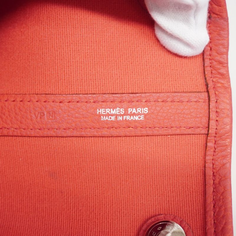 Hermes Tote Garden Party Toile Officier Bougainvillea Silver Hardware □N