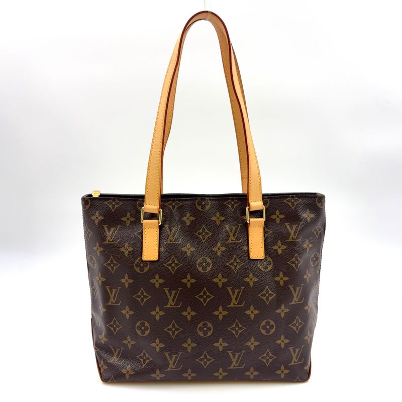 Louis Vuitton Cabas Piano Monogram Leather X PVC Brown Tote Bag Gold M51148