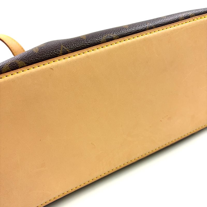 Louis Vuitton Cabas Piano Monogram Leather X PVC Brown Tote Bag Gold M51148