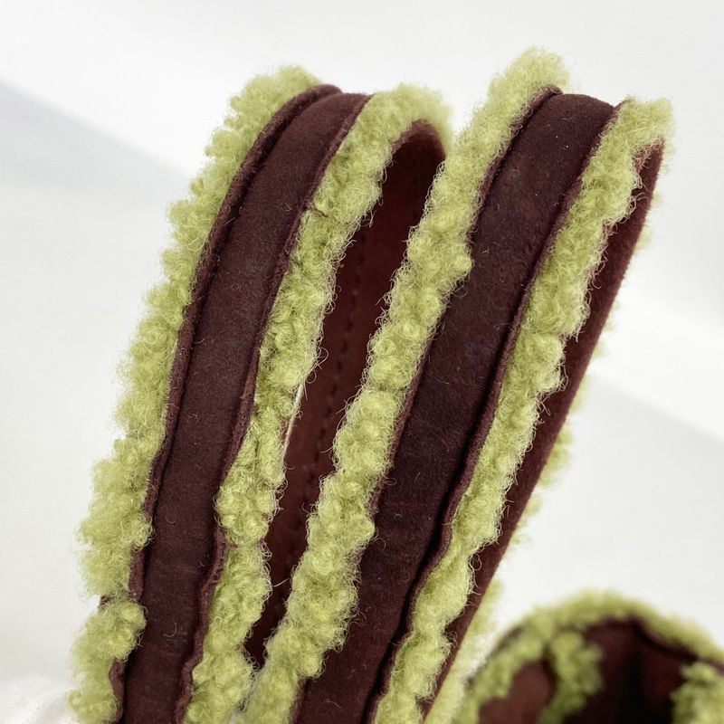 Chanel Handbag Mouton Brown Green Gold Hardware Women