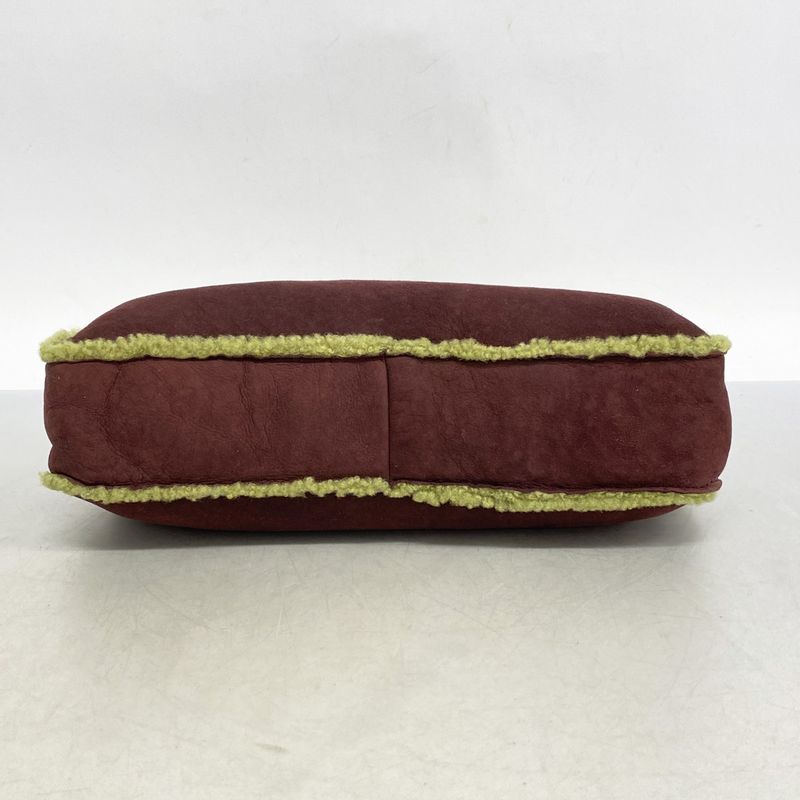 Chanel Handbag Mouton Brown Green Gold Hardware Women