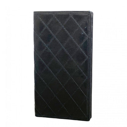 Chanel Long Billfold Bicolore Lambskin Black Men's