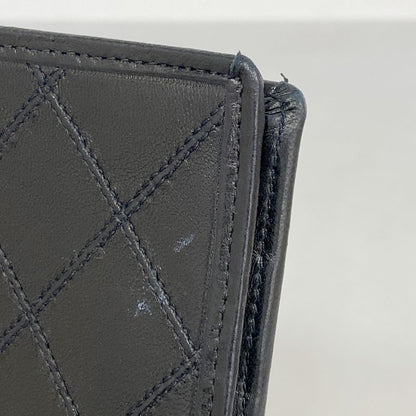 Chanel Long Billfold Bicolore Lambskin Black Men's