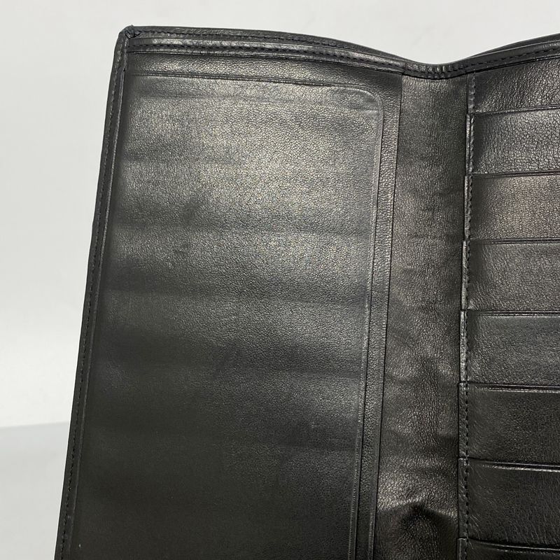 Chanel Long Billfold Bicolore Lambskin Black Men's