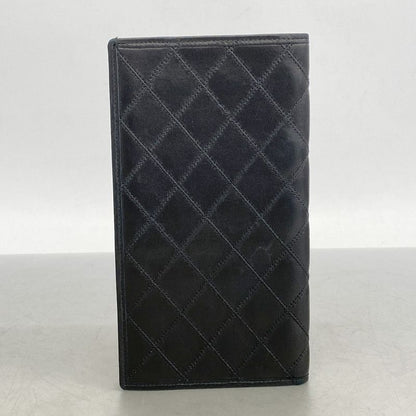 Chanel Long Billfold Bicolore Lambskin Black Men's