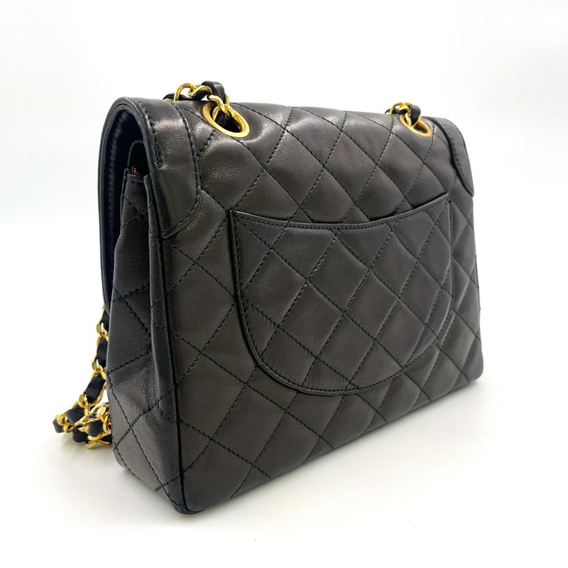 Chanel Paris Limited Edition Matelasse W Flap Serial No 3 Leather Black Chain