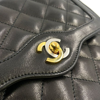 Chanel Paris Limited Edition Matelasse W Flap Serial No 3 Leather Black Chain