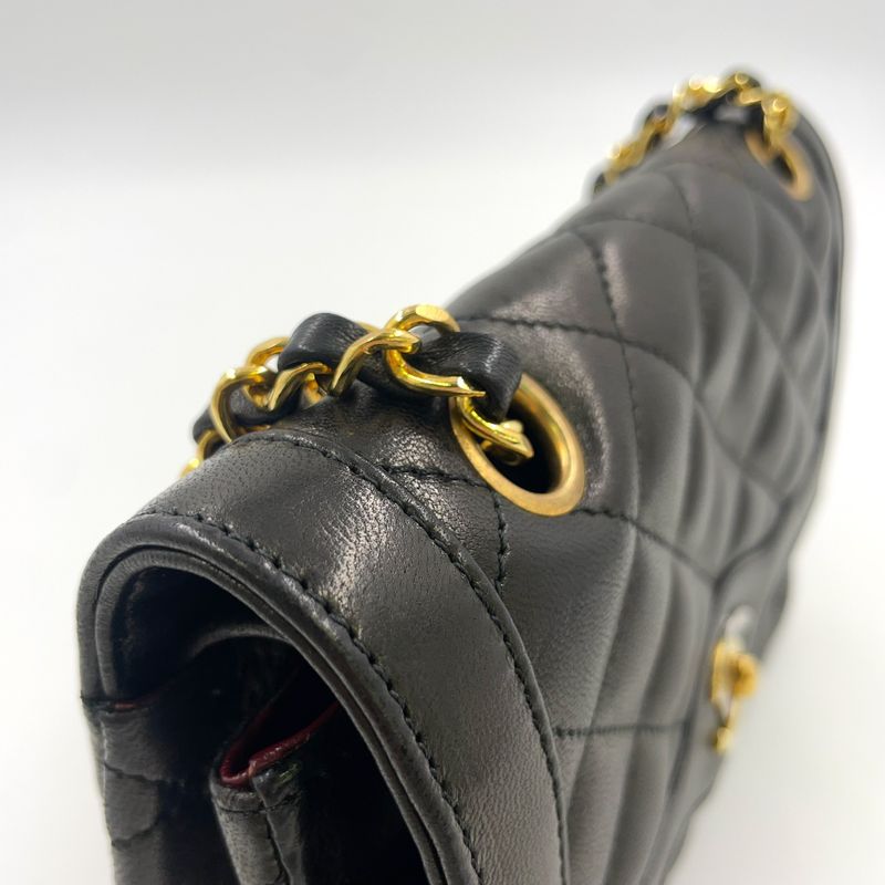 Chanel Paris Limited Edition Matelasse W Flap Serial No 3 Leather Black Chain