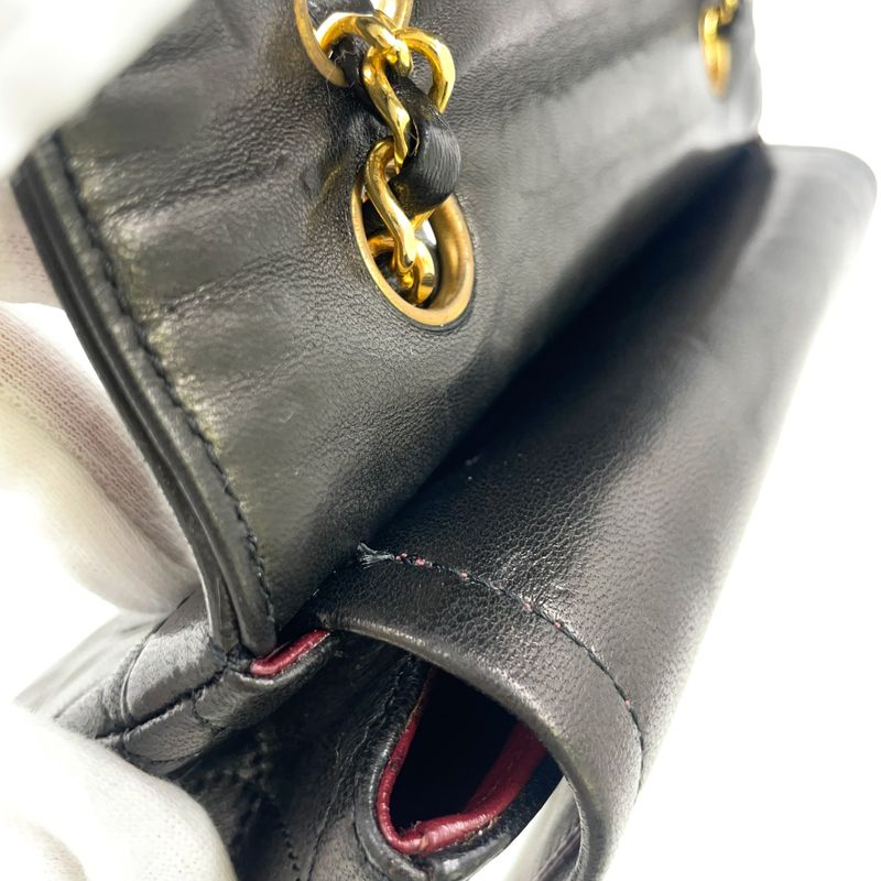 Chanel Paris Limited Edition Matelasse W Flap Serial No 3 Leather Black Chain