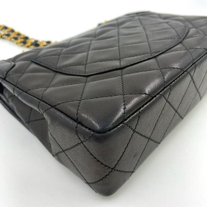 Chanel Paris Limited Edition Matelasse W Flap Serial No 3 Leather Black Chain