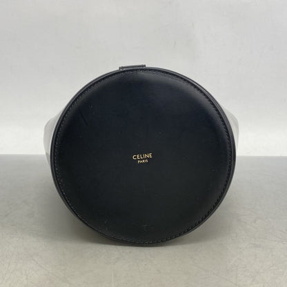 Celine Shoulder Bag Triomphe Leather Black Gold Hardware Women