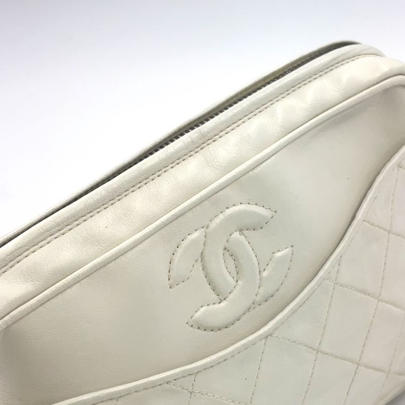 Chanel Matelasse Chain Serial No 0 Lambskin Off-white Shoulder Bag Gold