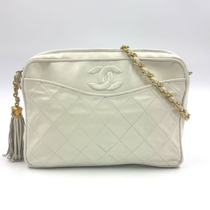 Chanel Matelasse Chain Serial No 0 Lambskin Off-white Shoulder Bag Gold