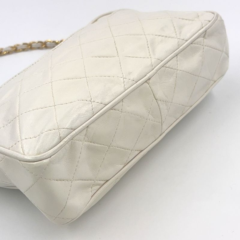 Chanel Matelasse Chain Serial No 0 Lambskin Off-white Shoulder Bag Gold