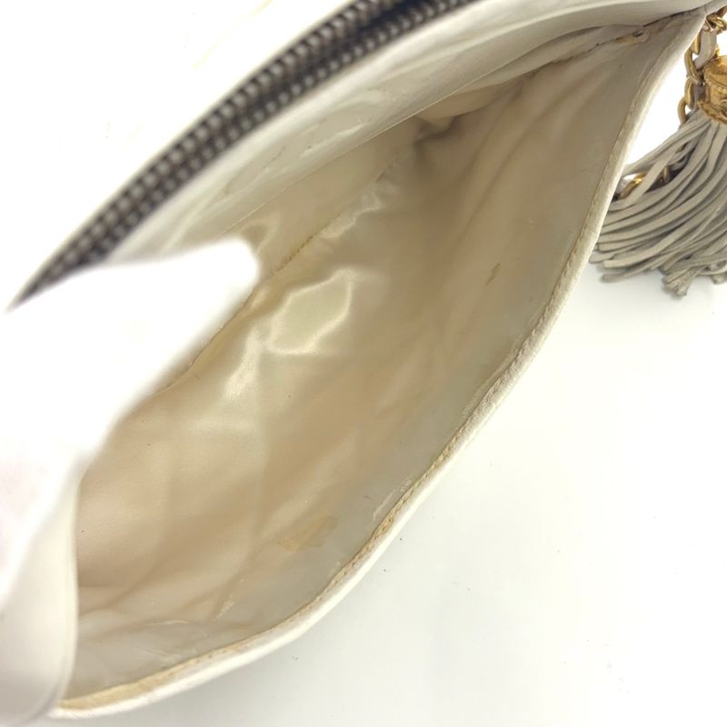 Chanel Matelasse Chain Serial No 0 Lambskin Off-white Shoulder Bag Gold