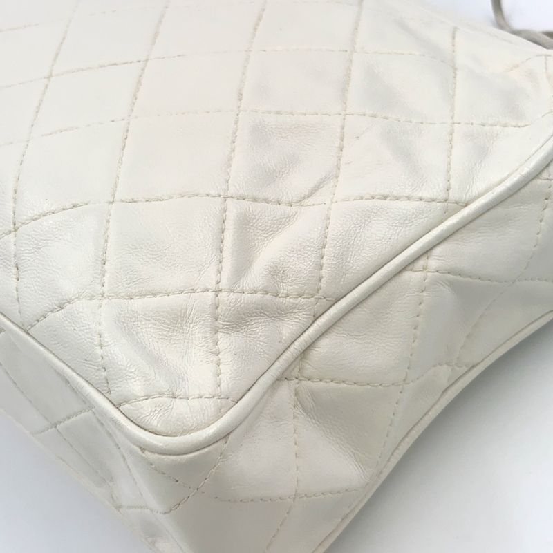 Chanel Matelasse Chain Serial No 0 Lambskin Off-white Shoulder Bag Gold