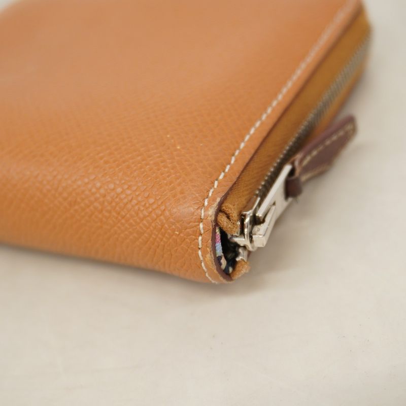 Hermes Coin Case Azap Long Silk Inn Compact Vaux Epson Gold Silver Hardware W