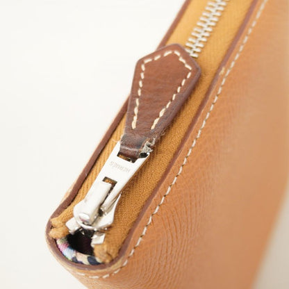 Hermes Coin Case Azap Long Silk Inn Compact Vaux Epson Gold Silver Hardware W