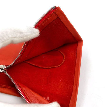 Hermes Gloves Women's Lambskin Orange Red Wallets And Accessories (other) Silver