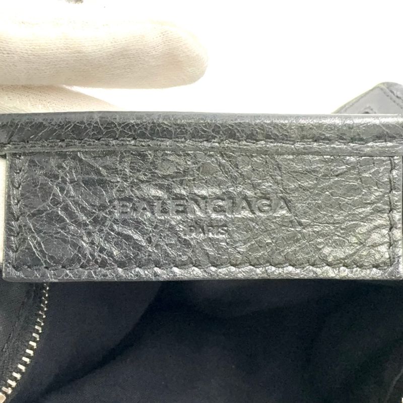 Balenciaga Cabas S Leather X Canvas Black Tote Silver