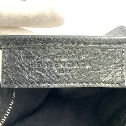 Balenciaga Cabas S Leather X Canvas Black Tote Silver