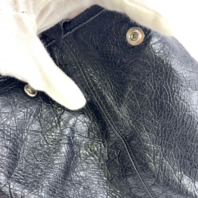 Balenciaga Cabas S Leather X Canvas Black Tote Silver