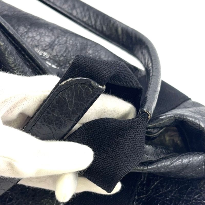 Balenciaga Cabas S Leather X Canvas Black Tote Silver